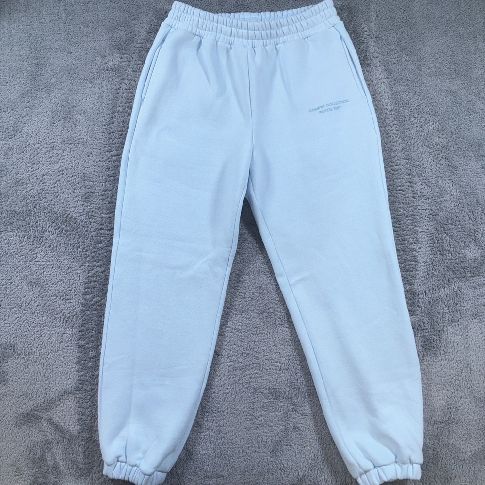 Comfrt Collection Pastel Baby Blue Thick Soft Sweatpants Size Med